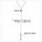 fashion latest fancy 925 sterling silver long chain bar necklace