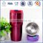 New fashionable 450ml custom logo BPA free double stainless steel mug with PP lid