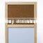 half whiteboard half cork board