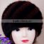 knitted mink fur hat for winter