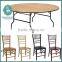 Modern folding dining table and chiavari chair