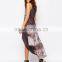 Summer Popular Sale Latest Dress Designs In Tank Dress With Skull Print