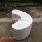 1.8M fiberglass leisure mall waiting rest chair cashew nut arc long stool RUYA factory