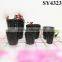 Pot for sale black mini porcelain square flower pot