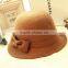 2014 New Arrival Fashion Women Felt Hat With Bow Fedora Trilby Bowler Derby Cat