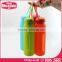 Mochic 500mlcustom Sport Borosilicate Heat Resistant Bpa Free Glass Water Bottle / Glassware Drink Bottle With Colorful Silicone