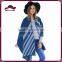 Women's 100% Fine Acrylic Trigonal Striped Knit Long Scarf