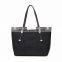 New Arrival Branded Women Handbag Vintage Black pu Leather Lady Tote Bag