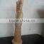 Long wrist wooden hand with round base