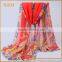 New listing Digital print custom design silk scarf popular shawl