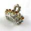 SpeciaL Purple Flower Claw Rhinestone Alloy Hair Clip Jaw Hairpin