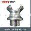 Line post polymer insulator end fitting tie type