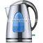 1.7L colorful electrical stainless steel kettle with big water guage