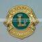 Real gold plated metal badge