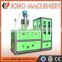 Rotating compression molding machine with folding machine for plastic caps