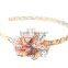 New design smiling face printing fabric flower children headband