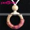 hand made Long Chest Crochet Wooden Teething Ring