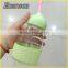 Pink color silicone cover seal hot water glass sport bottle New Design hot water glass sport bottle