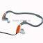 3.5mm jack silver plug stereo sport earphones neckband headphones