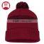 customize logo cuffed knit beanie hat with Pom,caps ,hats