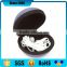 gray pu leather ball shape eva earphone travel case