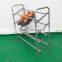 4 Tiers High Quality Steel Shoe Rack with Plastic Parts Grey Powder Coating