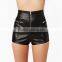 Fashion Summer Faux Leather Women Shorts Skinny Sexy PU Leather High Wasit Shorts Plus Size Black Shorts short feminino XXL