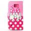  Trade Assurance 3D Bow Leather for Samsung Galaxy S6 Active Leather Case with Card Slots