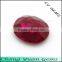 Oval shape 5# red color imitation ruby