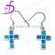 New Arriva 2016 corss earrings cross shaped opal earrings