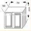 Heavy Duty Steel And Wood Lab Wall Work Benches With Wooden Overhead Cabinet in Biology/Chemistry/Pathology Laboratory Furniture