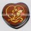 Exclusive Heart Shaped Floral Inlay Wooden Music Jewelry Box