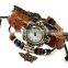 Leather Bracelet with watch Gift for Boy or girls