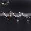 crystal collection clear polished chrome glass handle