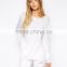 OEM Service New Fashion Lady Clothes Blank Shirt Long Sleeves Women Sweater Latest Casual Shirt Design