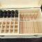 double layer wooden essential oil storage box