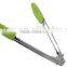 Durable Promotional BBQ Kitchen Gadget Silicone Gripper Tongs green nylon+stainless steel tongs