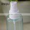 factory direct sale 100ML transparent PET sprayer bottle fpr comesticmade in china