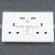 Dual usb outlets wall electrical switch and socket with surge protector
