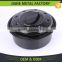 Black Round Enamel Roaster Pan Kitchen Cookware Set