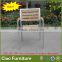Polished aluminum garden furniture teak wood table and chair