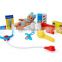 Wholse plastic childrens toy doctor set with doll