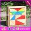 2017 new design 18 pieces educational wooden kids building blocks with box W13A115