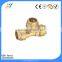 Brass compression 3 way copper elbow fitting