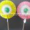 mixed colours big honeycomb fan decoration cocktail sticks