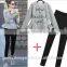 2014 Spring New Women Fleece Tracksuit Jacket And Pants Jumper Sweatshirt