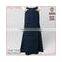 Top quality dark blue cotton blue color girls soft denim long skirt