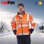 waterproof breathable high visibility winter safety shell jacket