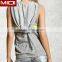 Newest fitness wear women cutout back tank top gym with hoodie V-neck yoga tank tops