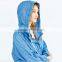 zip up women denim jacket oversized with hoodies and curved hem